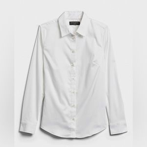 Banana Republic Tailored Fit Non-Iron Shirt, White SIZE 14